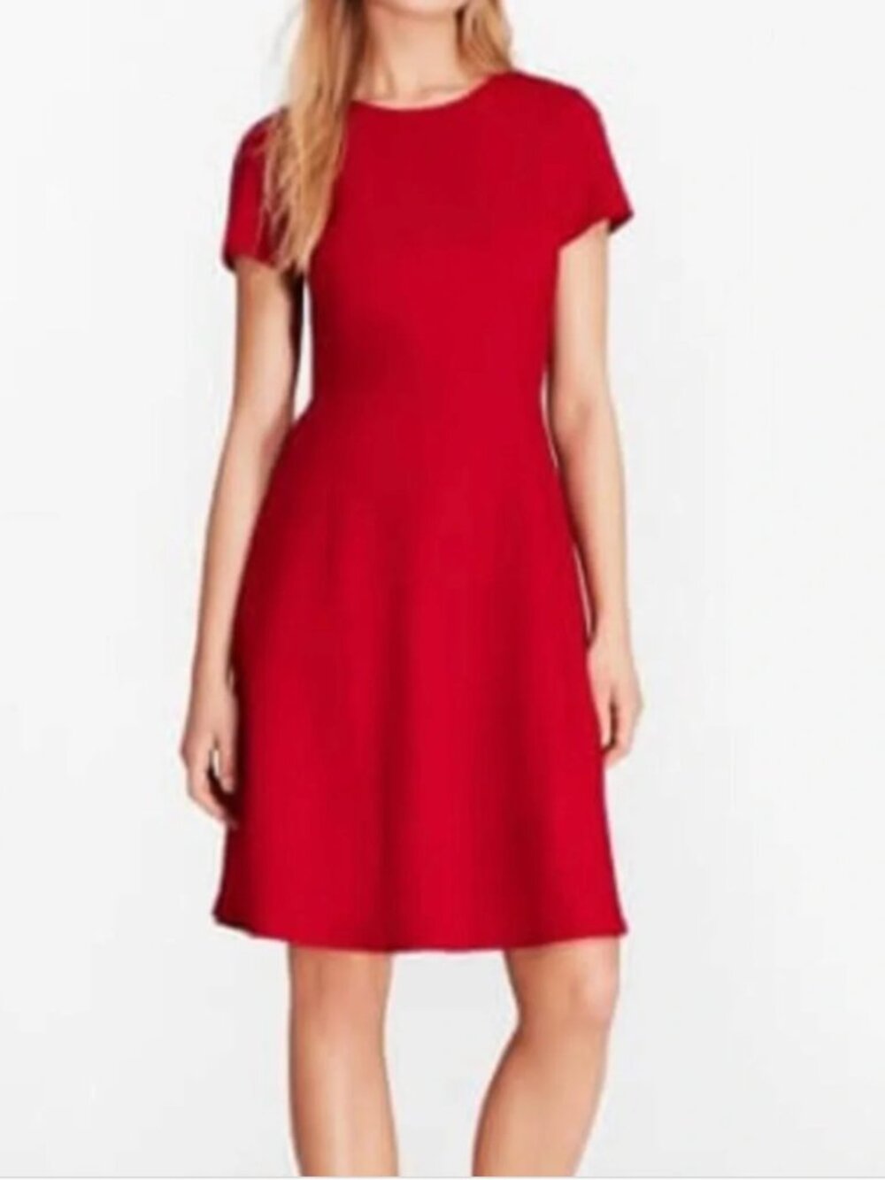 Brooks Brothers Red Fleece wool blend red fit and flare dress, Classic style
